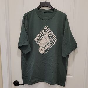 Drop Kick Murphys Graphic Tee - Forest Green Cream Print Size 3X